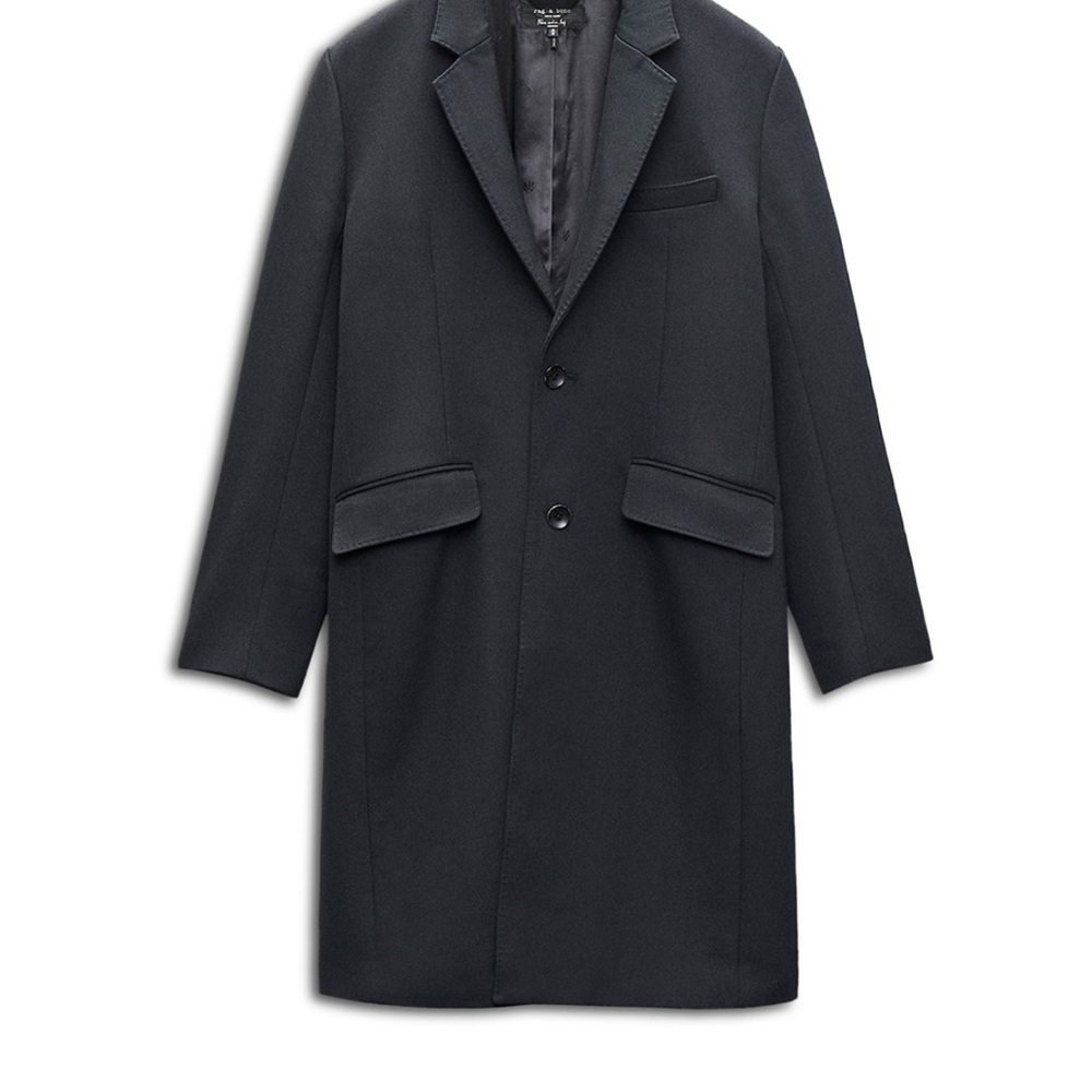 rag & bone Men's Charcoal Trench Coat